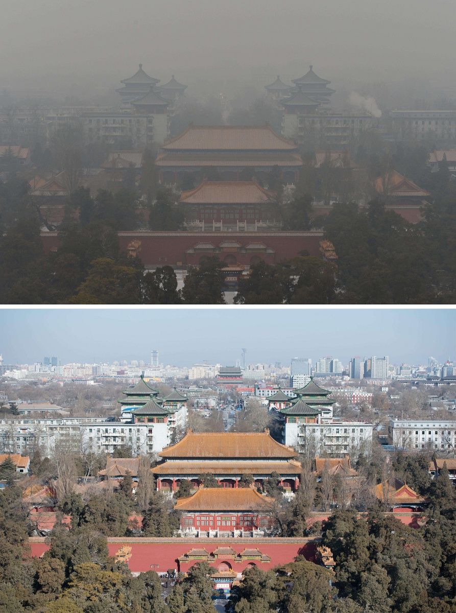 Fotó: Szmog előtte, szmog mögötte - így fuldoklik Peking