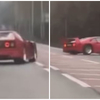 Kis gázt adott a sofőr és máris villanyoszlopnak csapta a Ferrari F40-est – videó