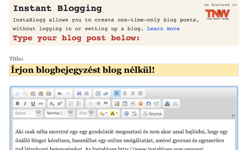 Írjon blogbejegyzést blog nélkül!