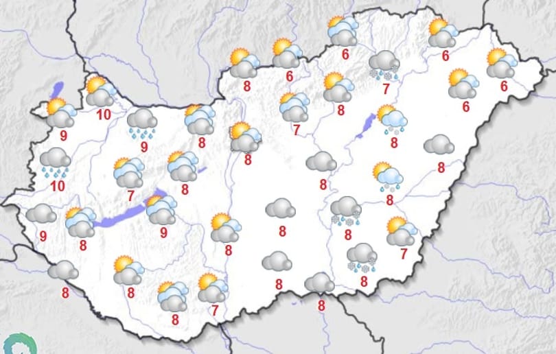 Hózáporral és havas esővel köszön be a tél utolsó lehelete