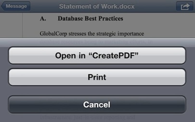 Adobe CreatePDF: PDF fájlok készítése iOS alatt