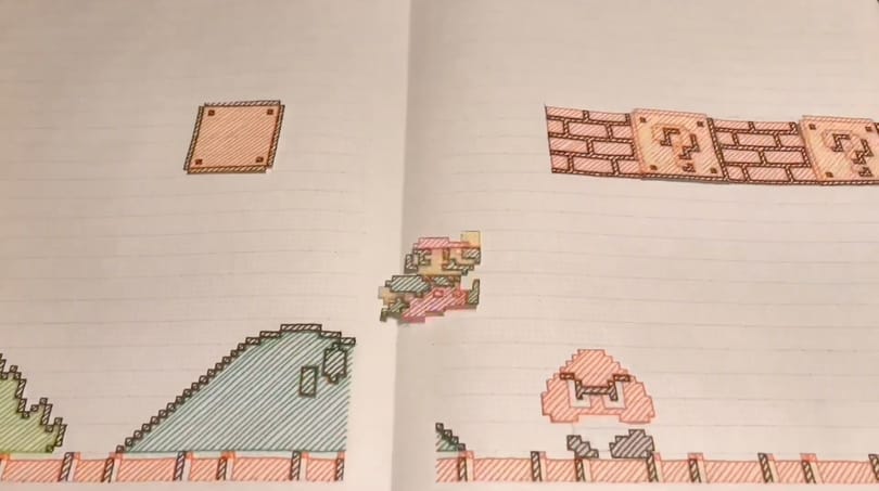 A nap videója: Kézzel rajzolta meg a Super Mario Bros első pályáját, tökéletes lett a végeredmény