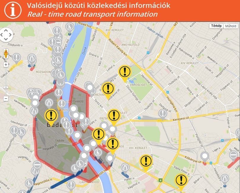 Beszakadt több út Budapesten, 100 helyen sötétek voltak a lámpák