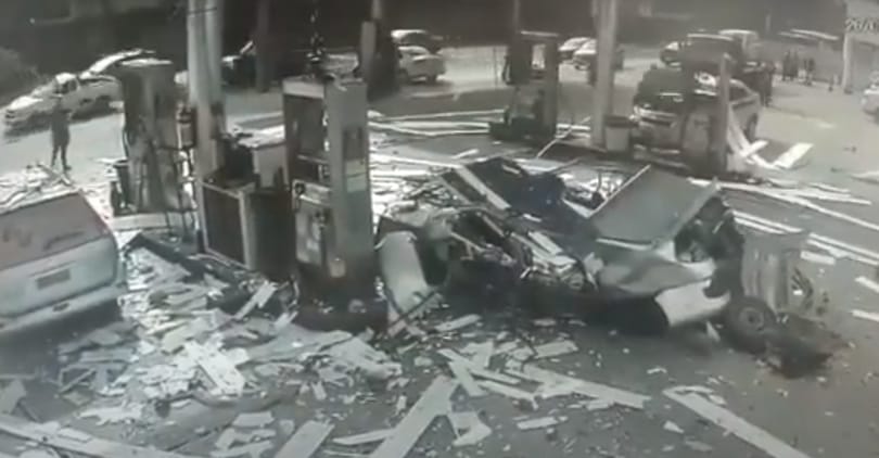 Videó: Felrobbant egy gázos autó tankolás közben egy riói benzinkúton