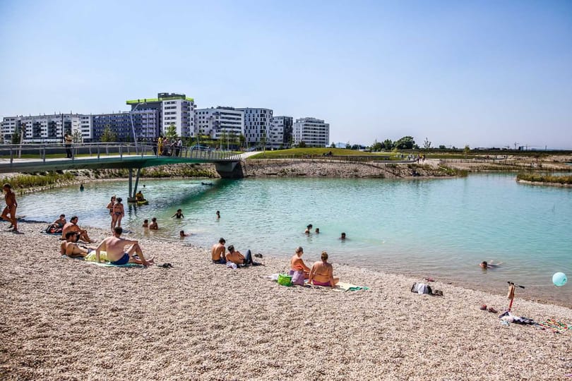 Tó körül alakul egy új városrész Bécsben