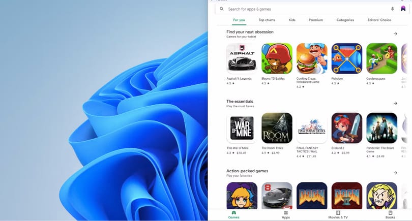 Androidos appok a Windows 11-en: valaki felvitte a Play áruházat az új rendszerre