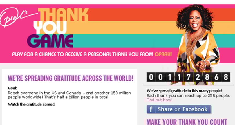 Oprah, the Thank You Game - játék készült belőle is