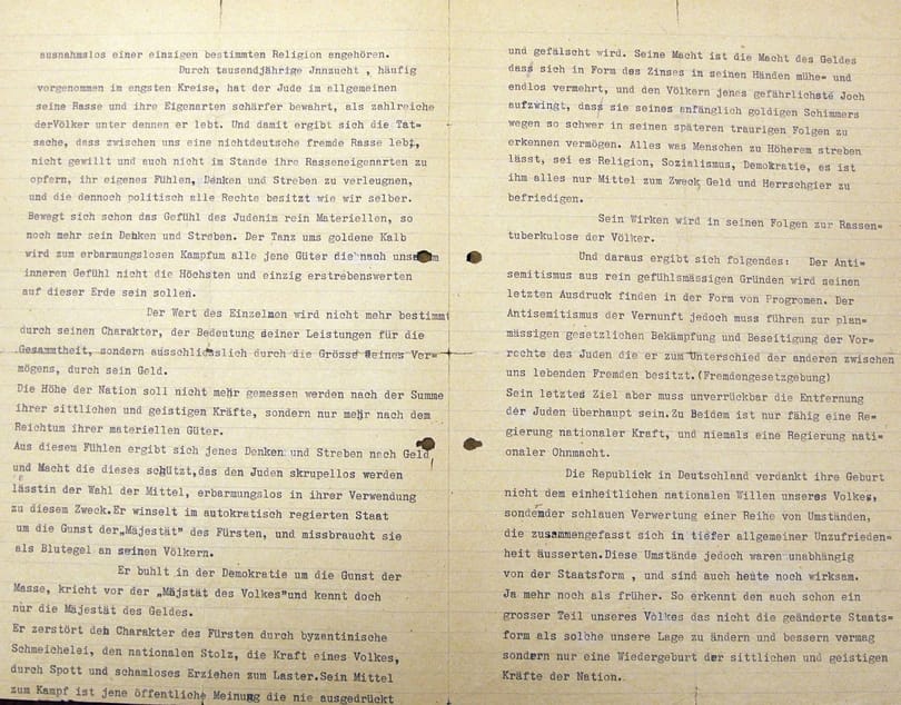 Előkerült Hitler első antiszemita levele?