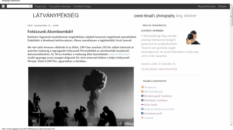 250 fős fotós stáb egy atombomba robbanásához
