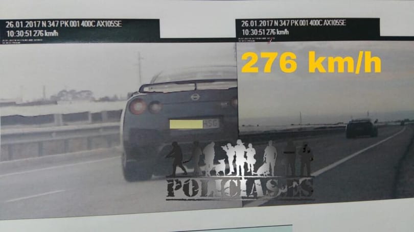 Ez drága gyorshajtás lesz: 100 helyett 276 km/h-val ment a Nissan GT-R