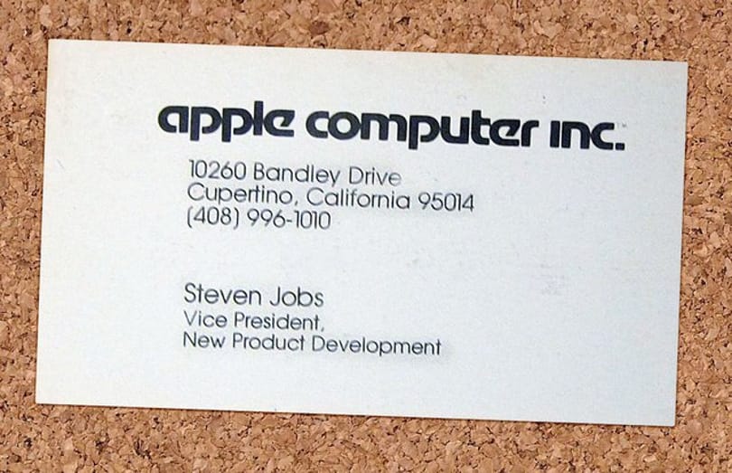 Steve Jobs névjegykártyája 1979-ből