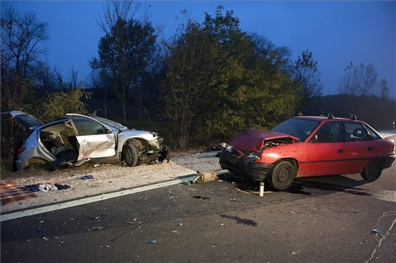 Három autó rohant egymásba az M2-esen - fotók