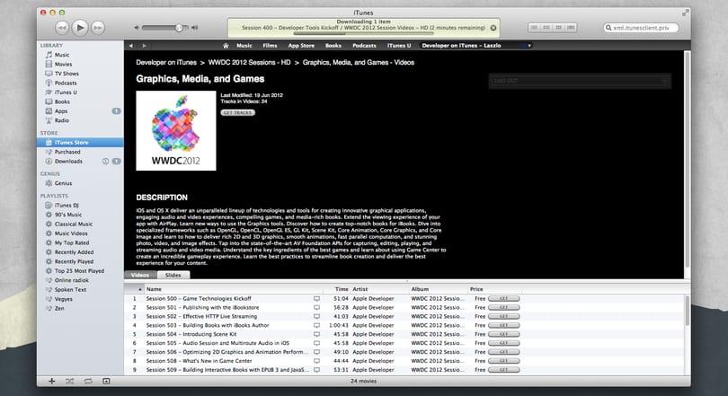 Már letöltető a WWDC 2012 előadások videói!