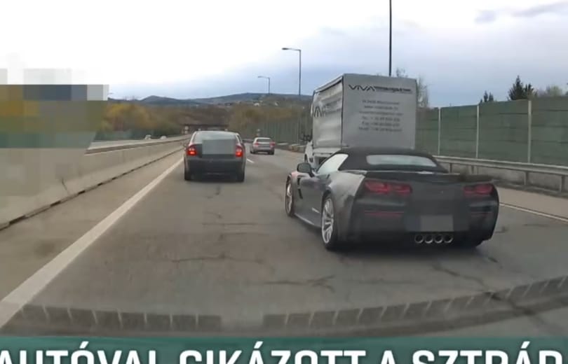 Eljárás indult a sofőr ellen, aki az M7-esen cikázott a Corvette-jével