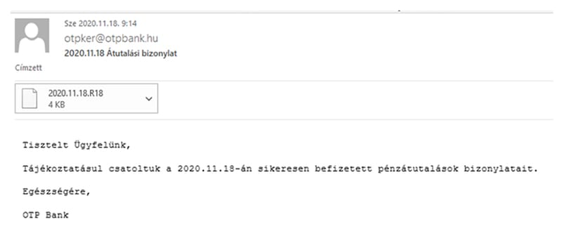 Csalókra figyelmeztet az OTP: vírusos üzeneteket küldenek a nevében