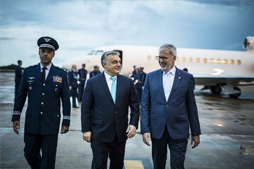 A titokban vett Falconnal repült Orbán Brazíliába