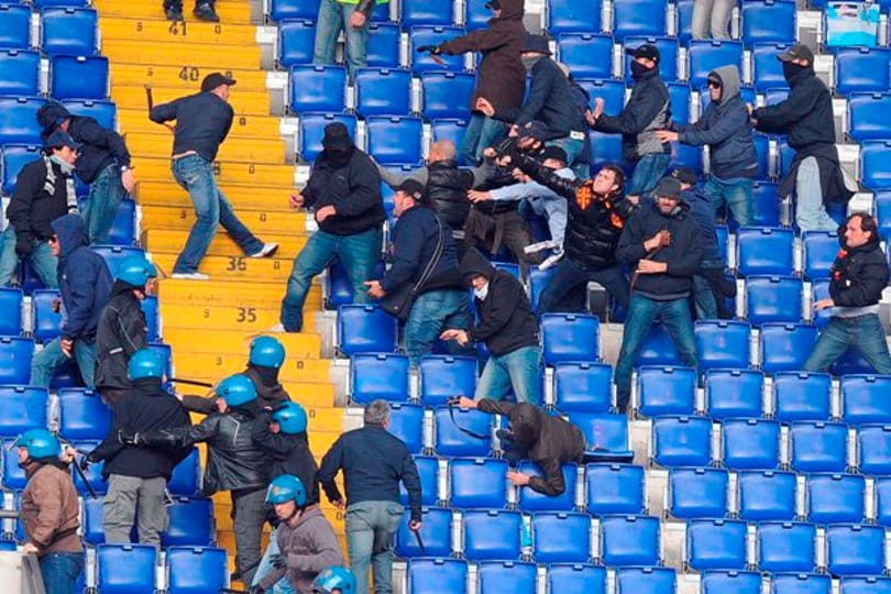 Szurkolói harcok a római derbi után - fotó