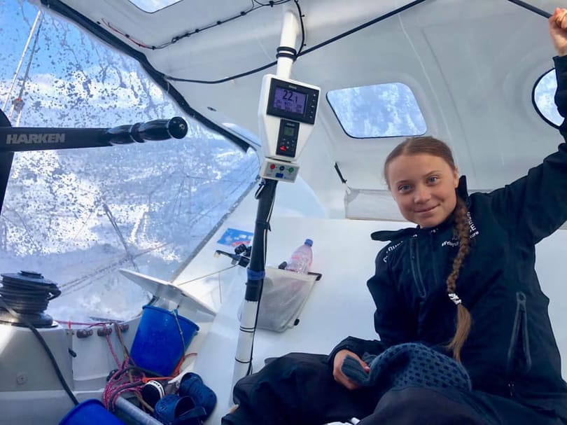 Greta Thunberg megérkezett hajójával New Yorkba