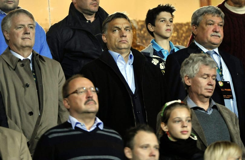 Fotó: Orbán, Csányi és Polt a díszpáholyban