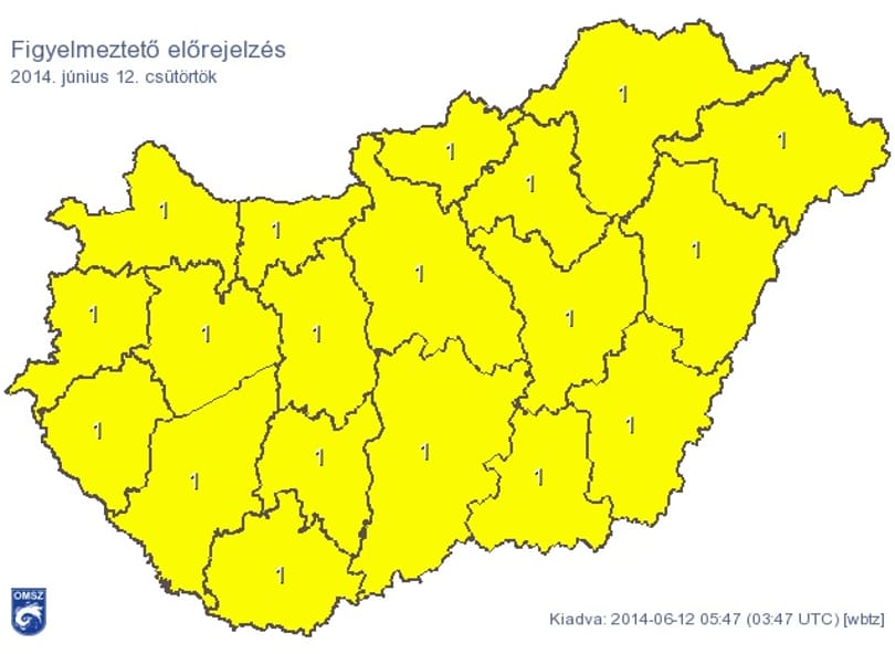 Egy hely se maradt, ahová ne adtak volna ki figyelmeztetést – térkép