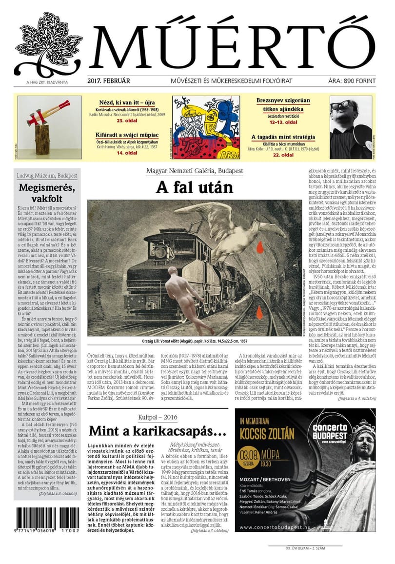 Megjelent a Műértő februári lapszáma