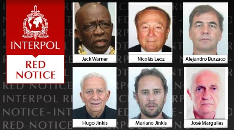 Körözést adott ki az Interpol két volt FIFA-tag és több cégvezető ellen