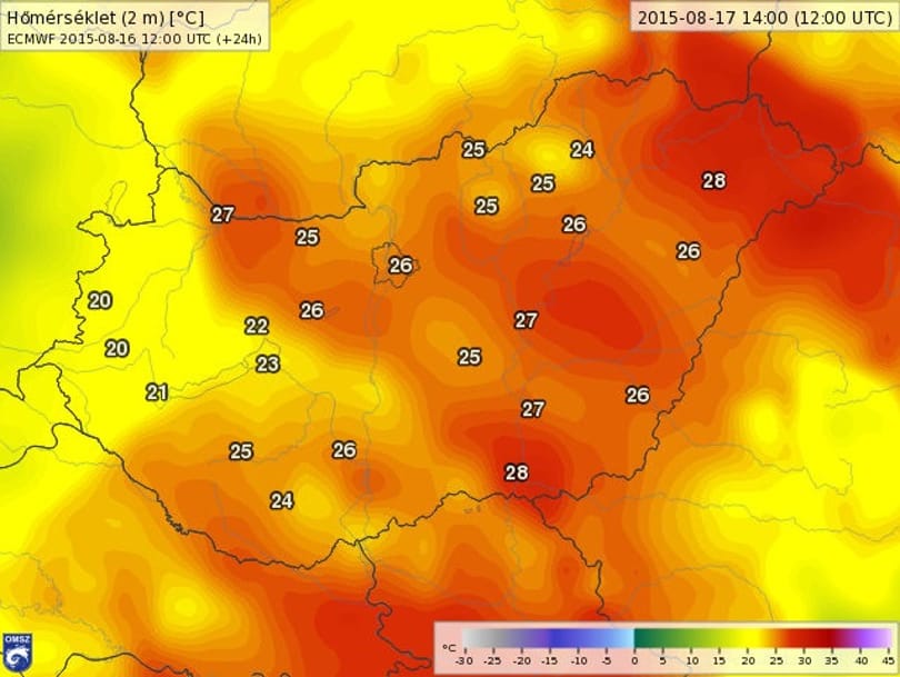 Vége az oltári melegnek, szinte egész héten esni fog