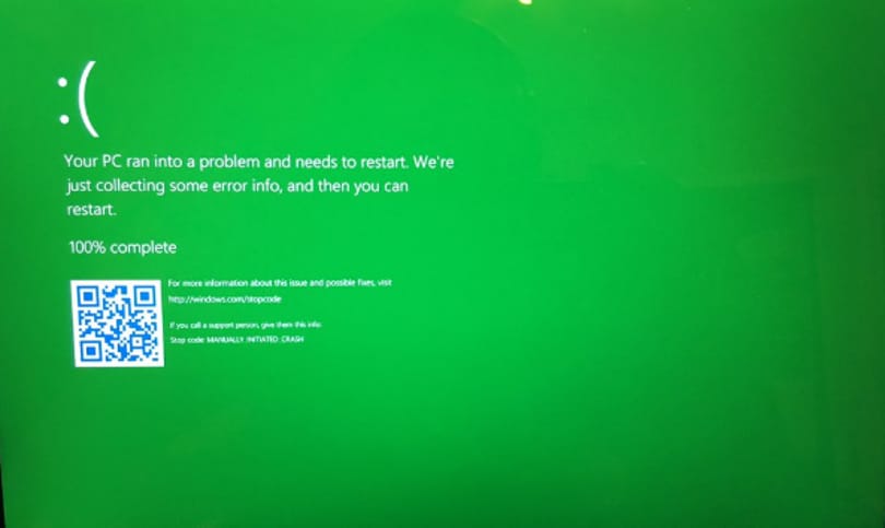 Emlékszik még a windowsos kék halálra? Hát most itt a zöld halál