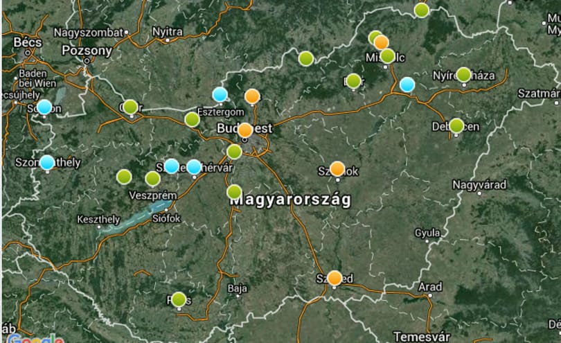 Sok a szálló por, egészségtelen a levegő öt városban - térkép