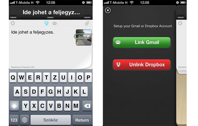 Jegyzeteljünk egy mozdulattal a Dropboxba vagy a Gmailbe a mobilon