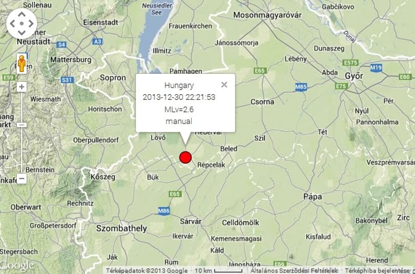 Földrengés volt Győr-Moson-Sopronban