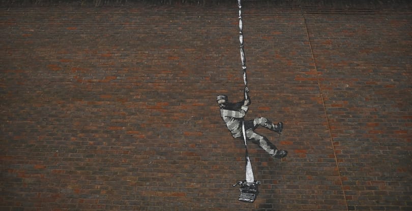 Banksy festhetett menekülő rabot a híres readingi fegyház falára