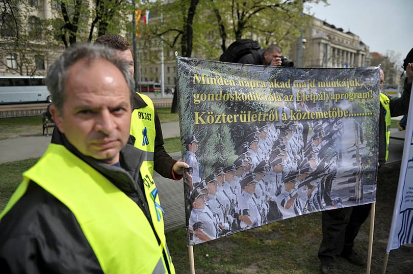 Megkezdődött a rendvédelmisek tüntetéssorozata