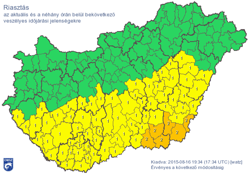 Elszoktunk attól, hogy ilyen időjárástérképet lássunk
