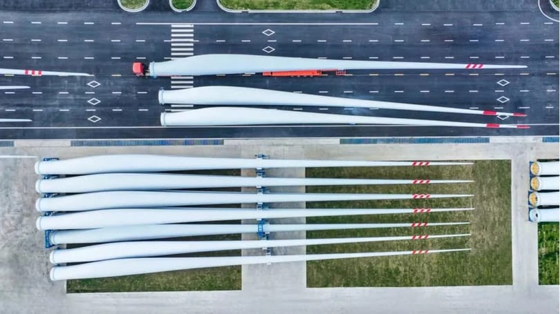 Majdnem akkora, mint a Mol-torony, pedig ez csak egy lapát: 131 méteres lapátot építettek szélturbinákhoz