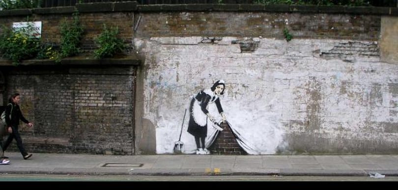 A titokzatos Banksy ismeretlenül is áldás a műkereskedők számára 