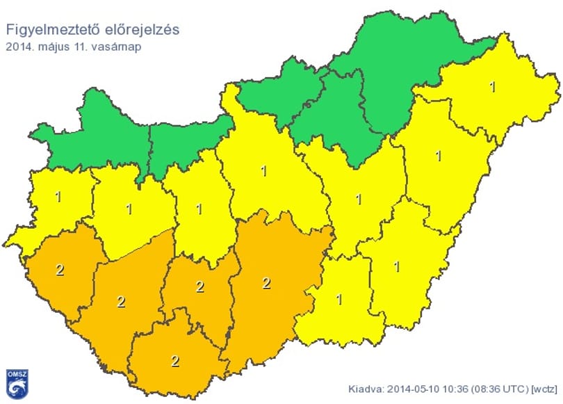 Hideg és eső teszi tönkre a vasárnapot