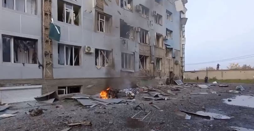 Felrobbant egy autó az oroszbarát ZaTV irodájánál Melitopolban