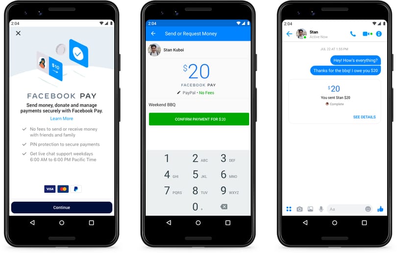 Itt a Facebook Pay: pénzt küldhet ismerőseinek a Messengeren, de fizethet is vele