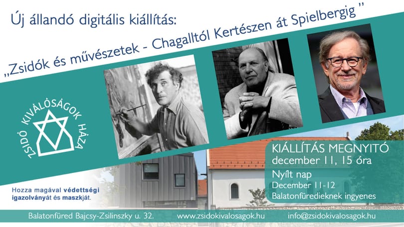 Chagalltól Kertészen át Spielbergig – új kiállítás nyílt a Zsidó Kiválóságok Házában