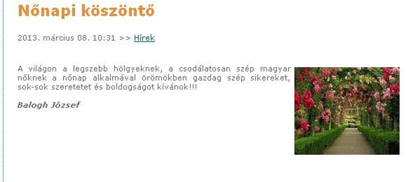 Így köszöntette a nőket a komondoros fideszes
