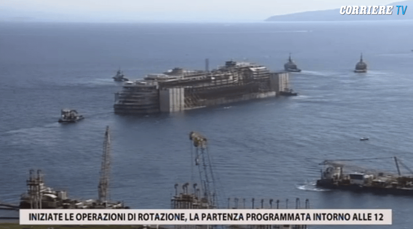És mégis mozog a Costa Concordia – nézze élőben!