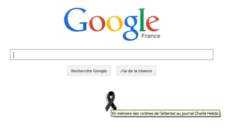 Gyászszalag jelent meg a Google francia oldalán - fotó