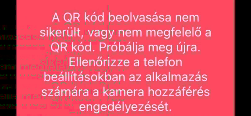 A kinyomtatott Covid-igazolványnál hibaüzenetet adhat a QR-kód-leolvasó