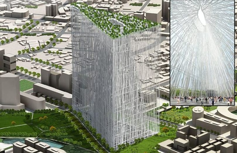 Luxus tetőkert lesz egy különleges felhőkarcolón