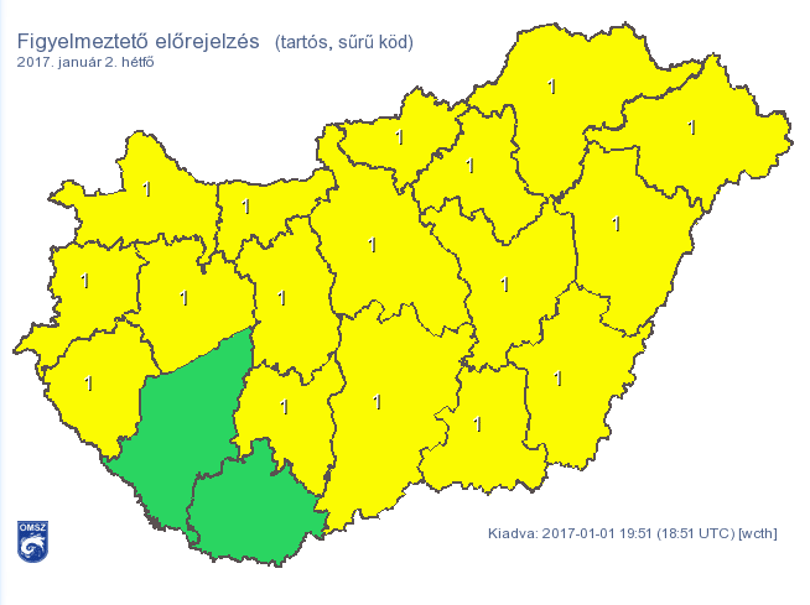 Szinte az egész ország ködbe borul holnap