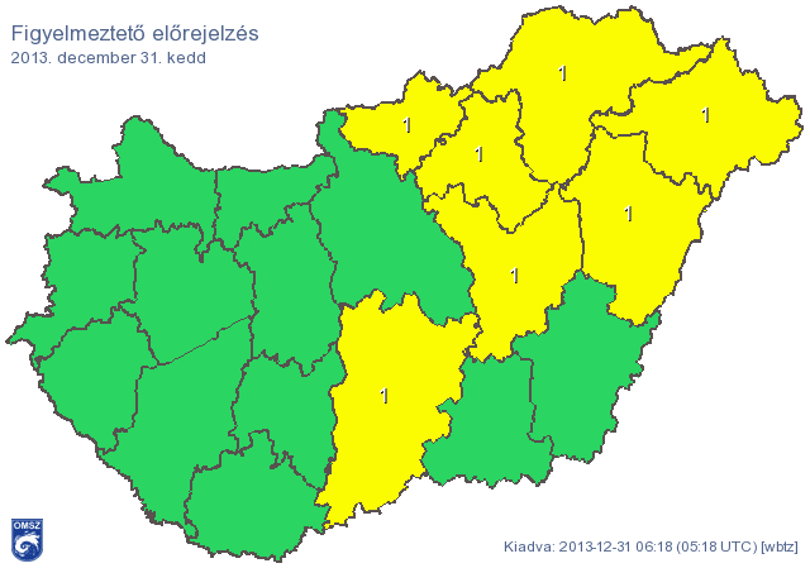 Figyelmeztetést adtak ki a köd miatt