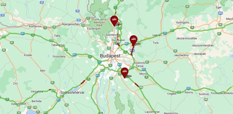 Káosszal indult a kedd, annyi a baleset: az M0-son, az M3-ason és az M31-esen is kilométeres dugók vannak