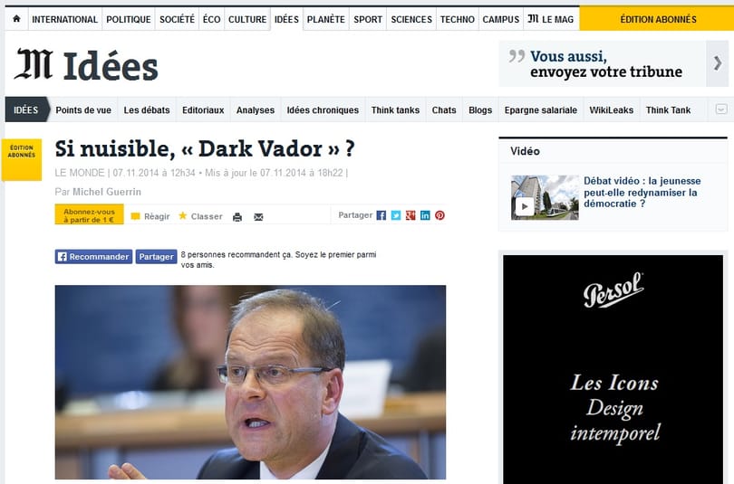 Darth Vaderhez hasonlította Navracsicsot a Le Monde