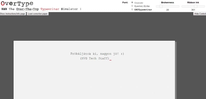 Ha már unja a Wordöt: úgy is gépelhet a számítógépén, mintha régi írógép lenne